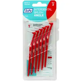 Tepe Angled Interdental Brushes, Red, 0.5 mm - 6 Pieces