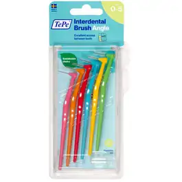 Tepe Angled Interdental Brushes, Assorted Colors - 6 Pieces