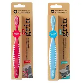 Grin Kids 100% Recycled Toothbrush Mixed Soft - Pink & Blue