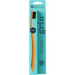 Grin 100% Recycled Toothbrush Medium Orange - 1 Pack