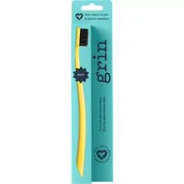 Grin 100% Recycled Toothbrush Soft Lemon - 1 Pack