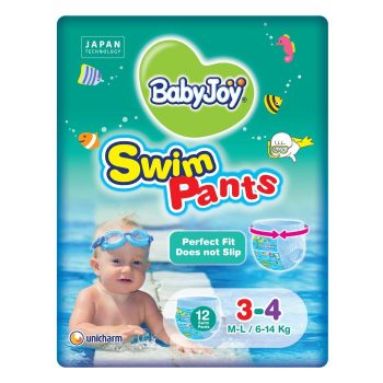 Baby Joy Swim Pants, Size 3 - 4, 6-14 Kg, 12 Pieces