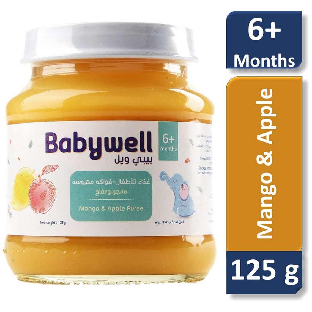 Babywell Baby Food Mango And Apple 125g Babywell Baby Food Mango And Apple 125g