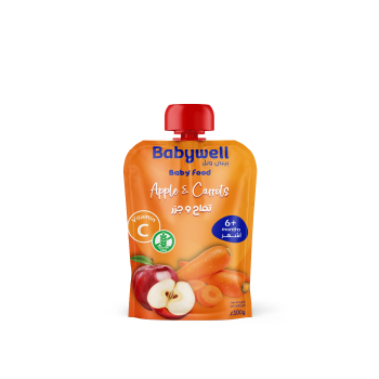 Babywell Puree Apple, Carrot 100g +6months