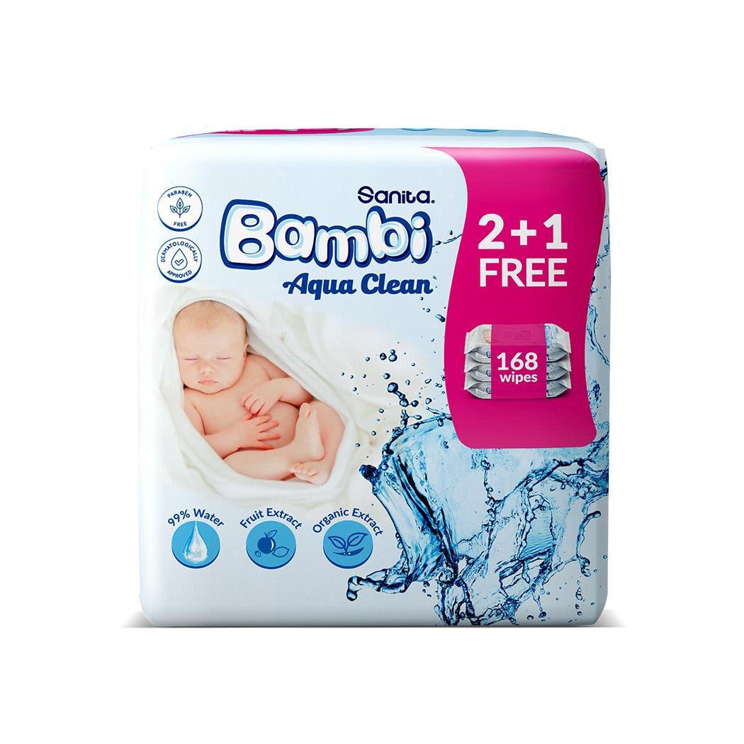 Bambi Baby Wipes Cream 2+1 Free 192 Sheet Bambi Baby Wipes Cream 2+1 Free 192 Sheet