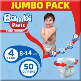 Bambi Pants Size (4) Jumbo Pack 50 Pant