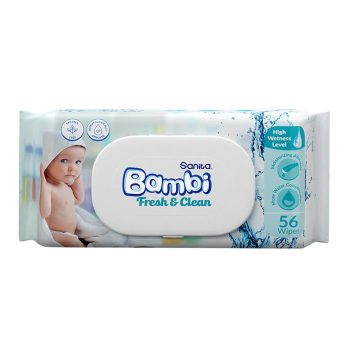 Bambi Wipes Fresh&Clean Single 56 Pcs