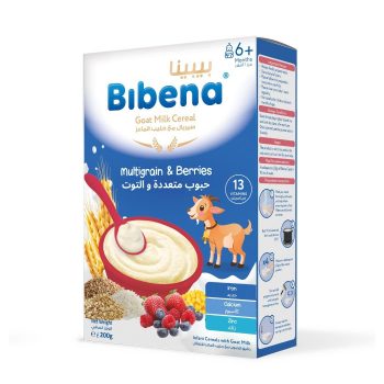 Bibena Goat Milk Cereals - Multigrain With Berries 200g