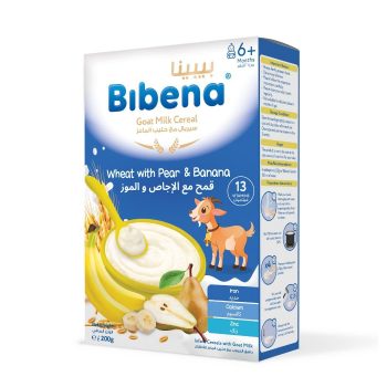Bibena Goat Milk Cereals - Wheat With Pear & Banana 200g