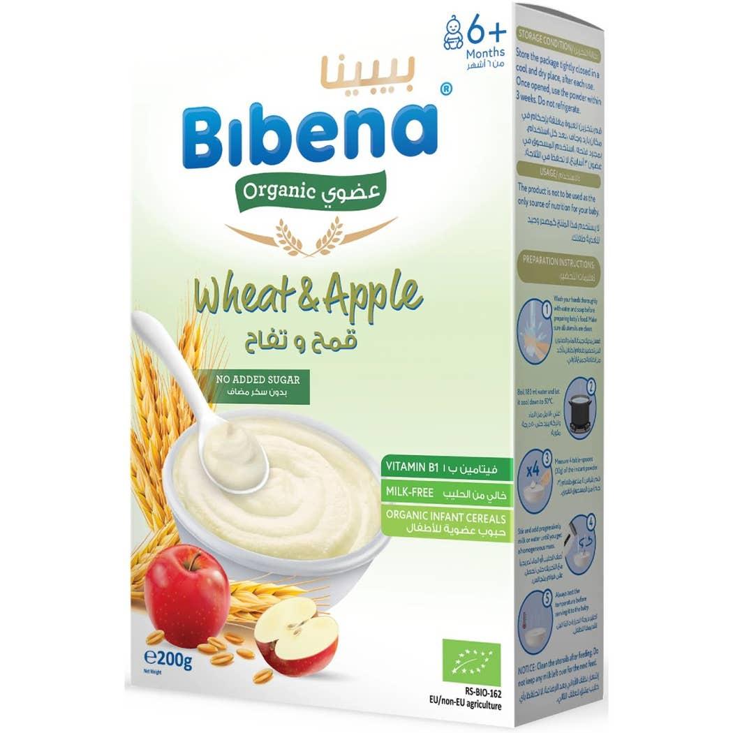 Bibena Organic Milk Free Cereal Wheat & Apple 200g Bibena Organic Milk Free Cereal Wheat & Apple 200g