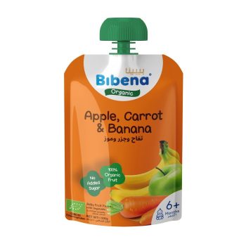 Bibena Organic Puree Apple, Carrot & Banana 100g