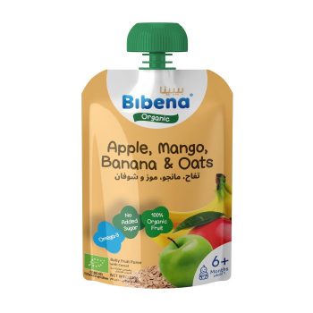 Bibena Organic Puree Apple, Mango, Banana & Oats 100g