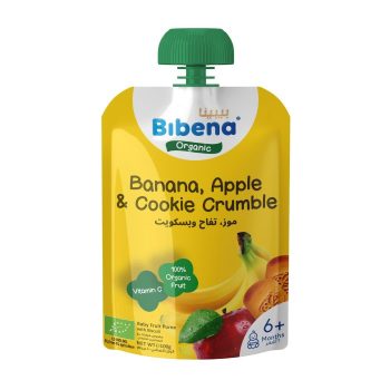 Bibena Organic Puree Banana, Apple & Cookie Crumble 100g