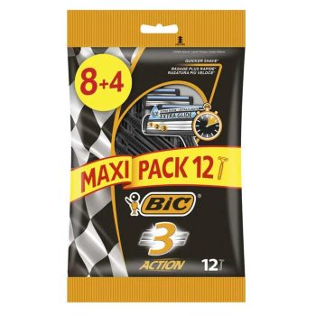 Bic Shaving Blades 3 Actions Maxi Pack 12 (8+4)