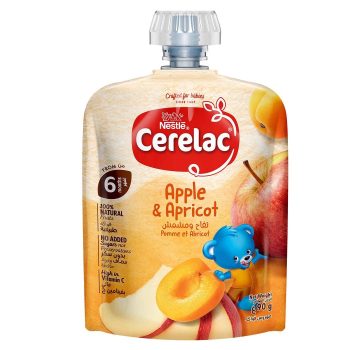 Cerelac Puree Apple & Apricot Puree Pouch 90g +6months