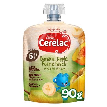 Cerelac Puree Banana,Apple,Pear&Orange 90g +6Months