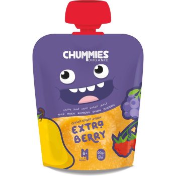Chummies Organic Apple,Mango,Raspberry ,Banana 90g +6 Months