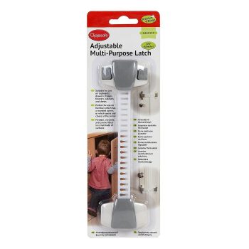 Clippasafe Adjustable Multi-Purpose Latch (White/Grey)