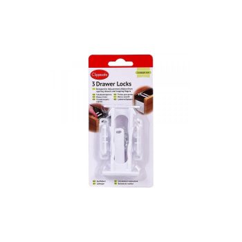 Clippasafe Drawer Locks - 3 Pcs/Pack - White