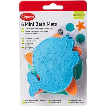 Clippasafe Mini Bath Mats - 6 Pcs/Pack - Multicolor