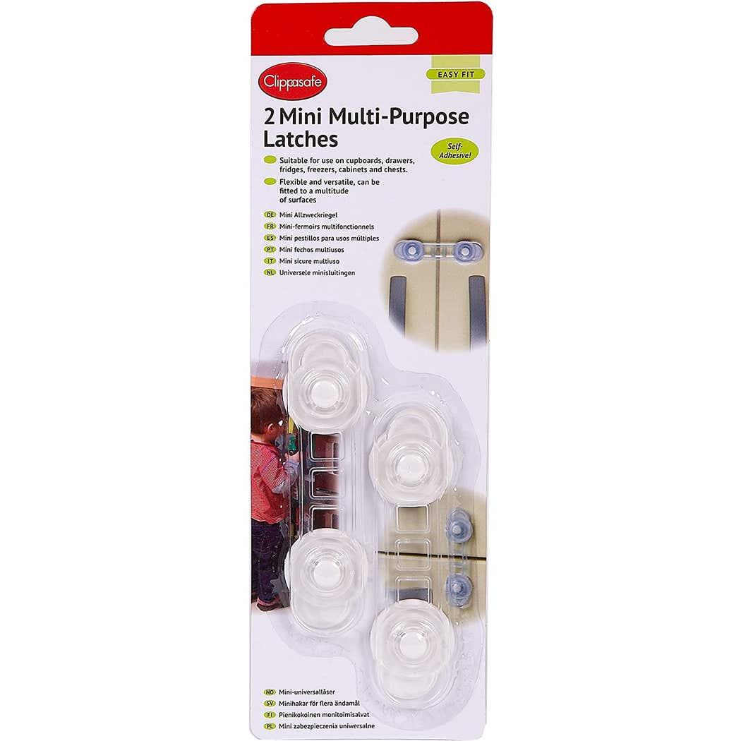 Clippasafe Mini Multi-Purpose Latches - 2 Pcs-Pack Clippasafe Mini Multi-Purpose Latches - 2 Pcs/Pack