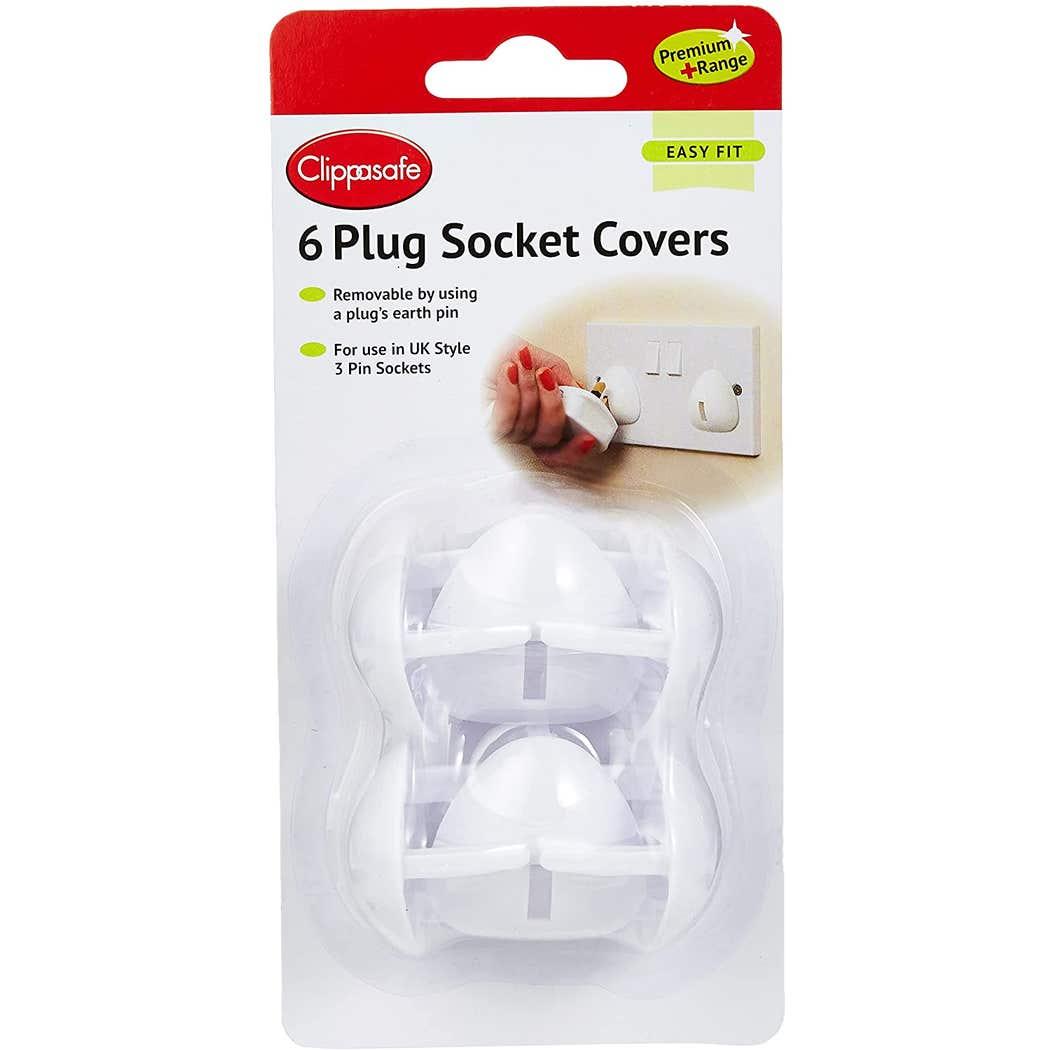 Clippasafe Style 3 Pin Plug Socket Covers - 6pack (White) Clippasafe Style 3 Pin Plug Socket Covers - 6pack (White)