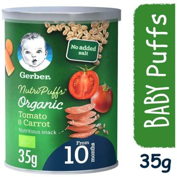 GERBER Organic NutriPuffs Tomato & Carrot +10 Months 35g