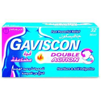 Gaviscon Double Action Chewable Tablets 32 Pack