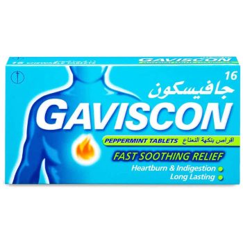 Gaviscon Peppermint Flavor - Tablet 16pcs Pack
