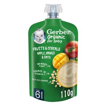Gerber Organic Puree Apple And Mango +6months - 110 Gm