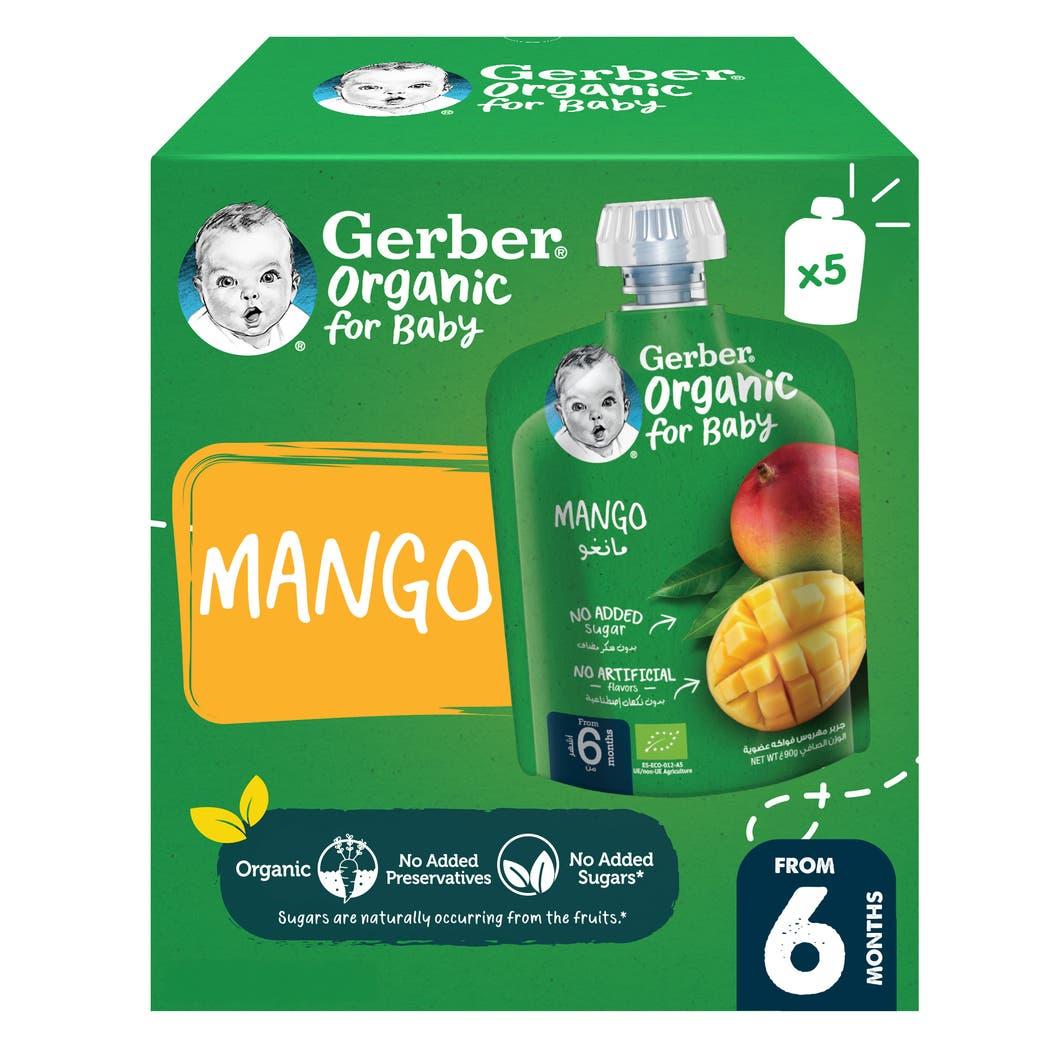 Gerber Puree Mango Multipack (5-90gm) +6m Gerber Puree Mango Multipack (5*90gm) +6m