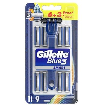 Gillette Blue3 Smart Disposable Razor 6+3 Pcs Free