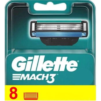 Gillette Mach 3 Razor Blade Refill, 8 Count