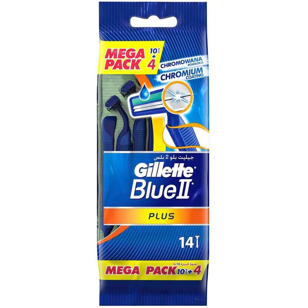 Gillette Razor Blue Ii Plus Promo (10+4) Pcs Gillette Razor Blue Ii Plus Promo (10+4) Pcs