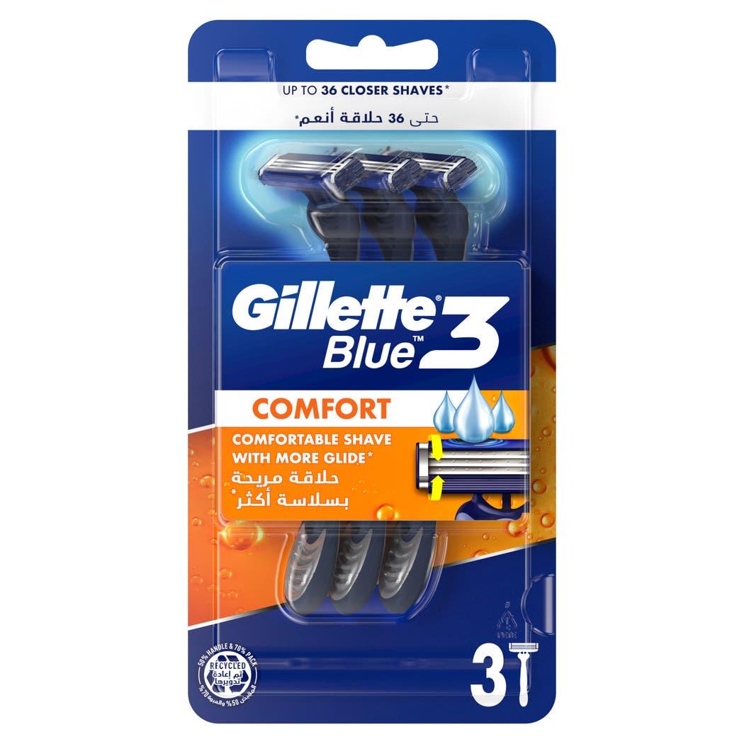 Gillette Razor Disposable Blue3 Comfort 3 pcs Gillette Razor Disposable Blue3 Comfort 3 pcs