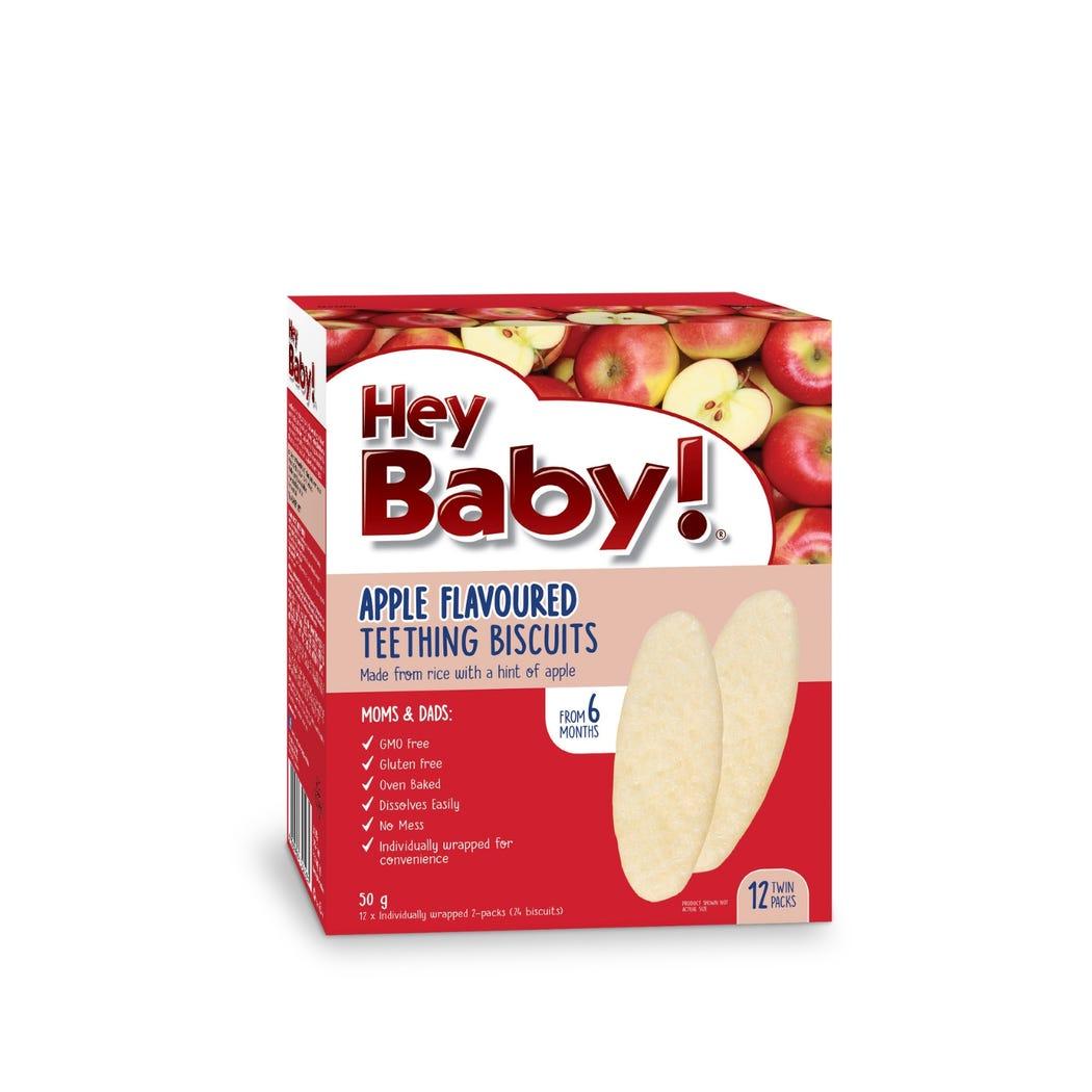 Hey Baby Apple Teething Biscuits above 6 m 50 G Hey Baby Apple Teething Biscuits above 6 m 50 G