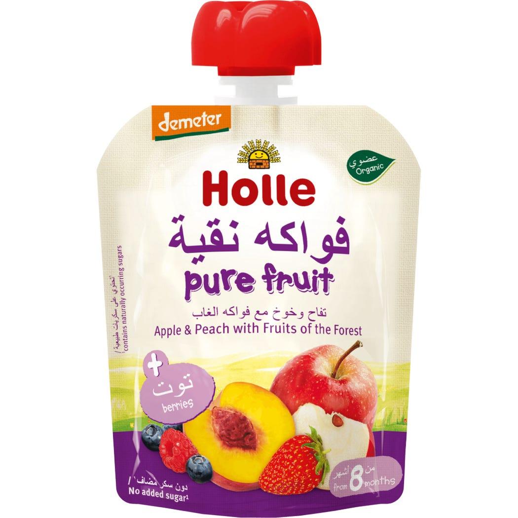 Holle Pouch Apple & Peach With Fruits Of The Forest 90 Gm Holle Pouch Apple & Peach With Fruits Of The Forest 90 Gm