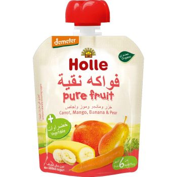 Holle Pouch Carrot & Mango, Banana & Pear 90 Gm