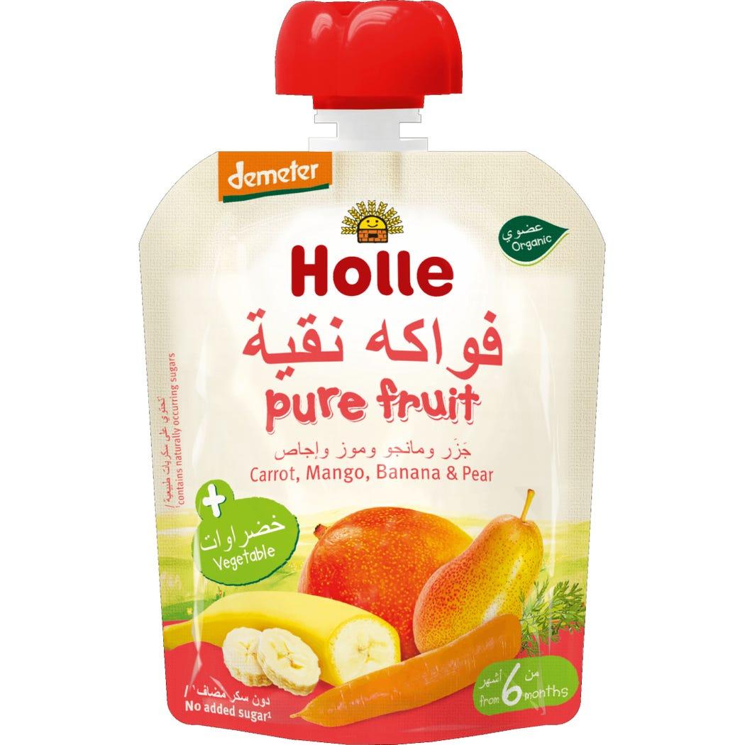 Holle Pouch Carrot & Mango, Banana & Pear 90 Gm Holle Pouch Carrot & Mango, Banana & Pear 90 Gm
