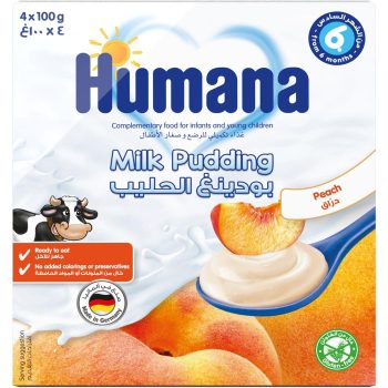Humana Baby Pudding Healthy Snack Peach Flavor 4x100g