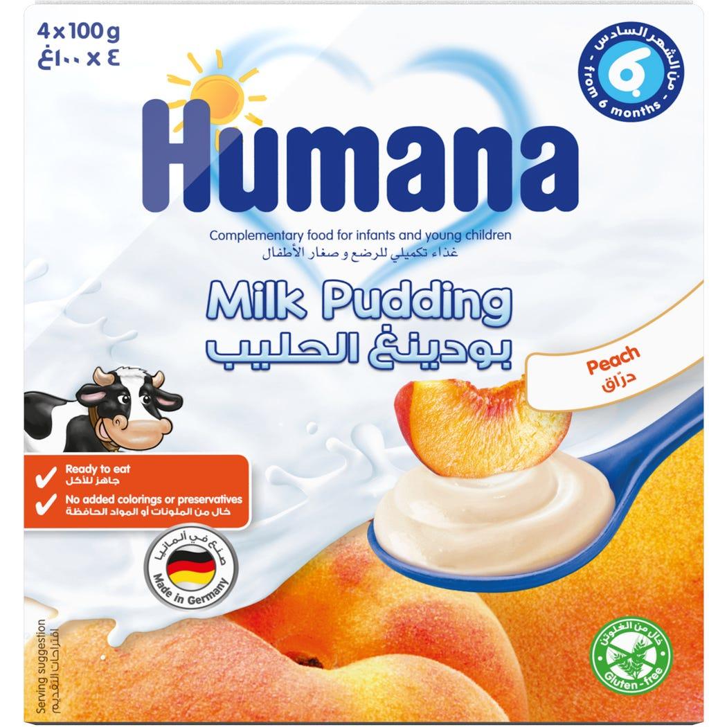 Humana Baby Pudding Healthy Snack Peach Flavor 4x100g Humana Baby Pudding Healthy Snack Peach Flavor 4x100g