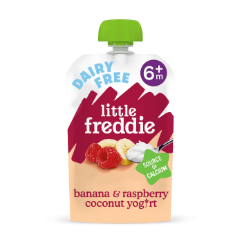 Little Freddie Puree Banana Raspberry Yoghurt Dairy Free 90g +6m