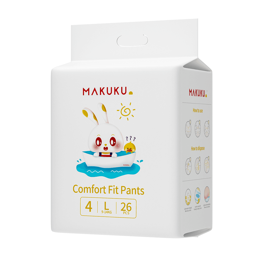 Makuku Comfort Fit Pants Size (4) 26 Pieces Value Pack Makuku Comfort Fit Pants Size (4) 26 Pieces Value Pack