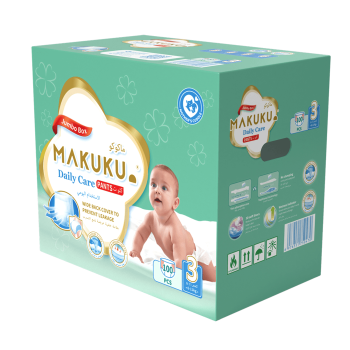 Makuku Daily Care Pants Size (3) 34 Pieces Jumbo Pack
