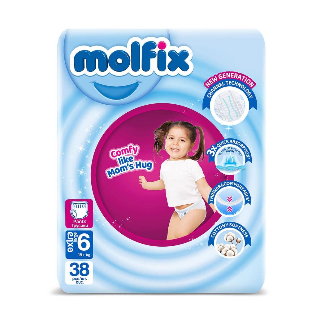 Molfix Diapers Size 6 Mega Pack 38 Pants Molfix Diapers Size 6 Mega Pack 38 Pants