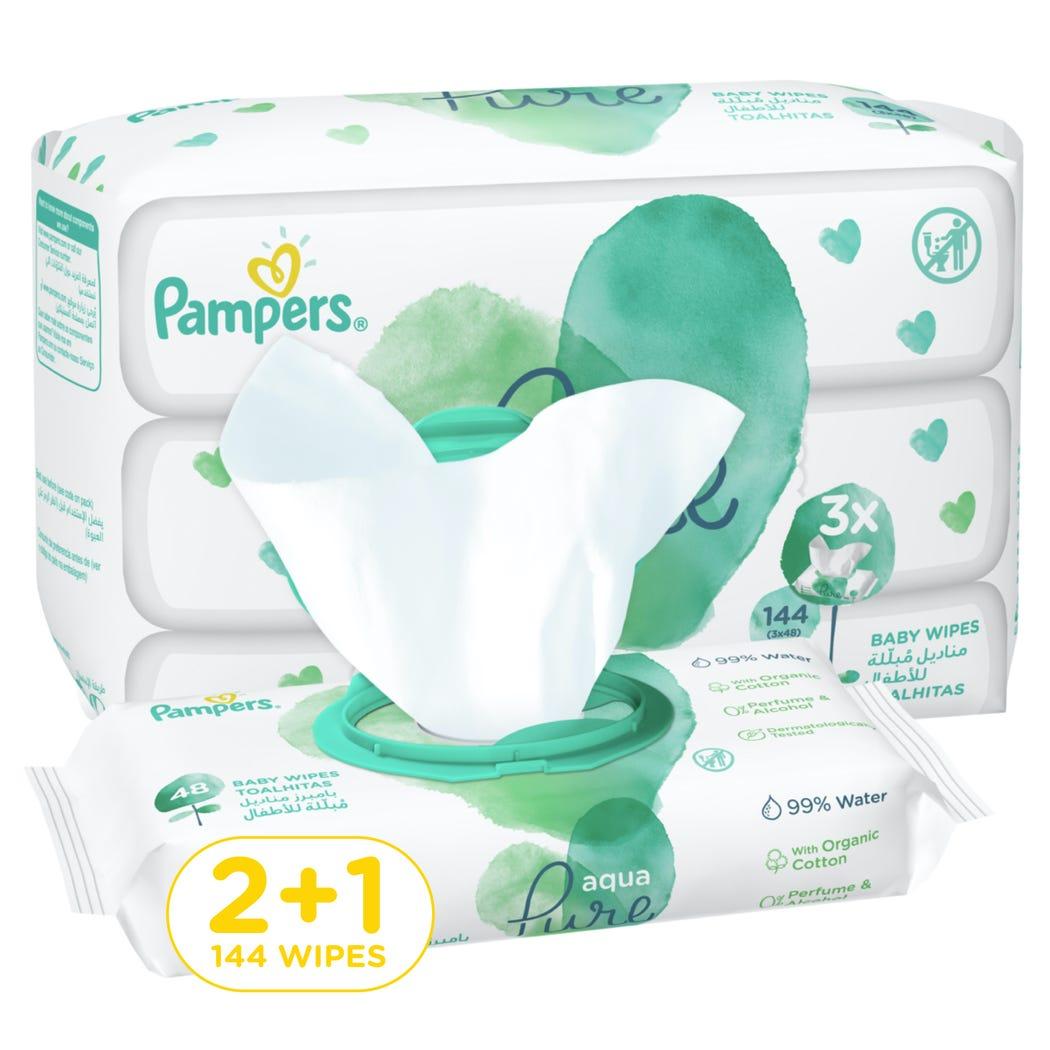 Pampers Aqua Pure Baby Wipes, 144 Wipe Count Pampers Aqua Pure Baby Wipes, 144 Wipe Count