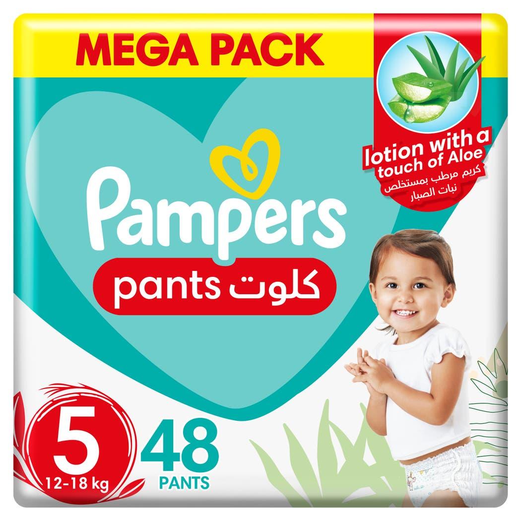 Pampers Baby-Dry Pants with Aloe Vera Lotion, Size 5, 12-18 kg, 48 Pants Pampers Baby-Dry Pants with Aloe Vera Lotion, Size 5, 12-18 kg, 48 Pants