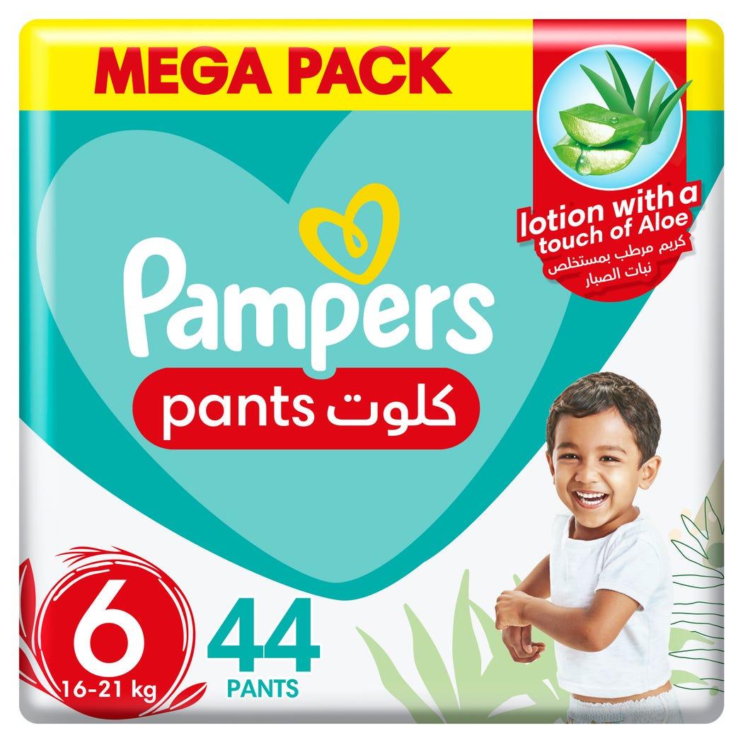 Pampers Baby-Dry Pants with Aloe Vera Lotion, Size 6, 16-21 kg, 44 Pants Pampers Baby-Dry Pants with Aloe Vera Lotion, Size 6, 16-21 kg, 44 Pants
