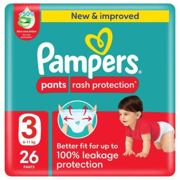 Pampers Pants Size (3) Carry Pack 26 Pants New