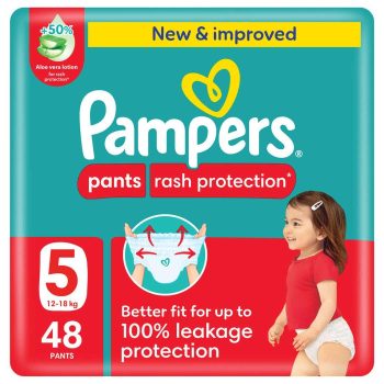 Pampers Pants Size (5) Jumbo Pack 48 Pants New